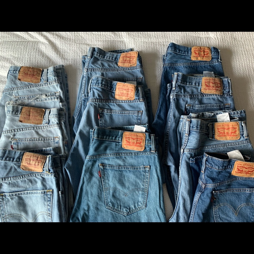 Lot of 10 Mixed Vintage Levi’s Jeans 90s 2000s Mixed Washes & Sizes Mens 505 501 - Picture 3 of 8